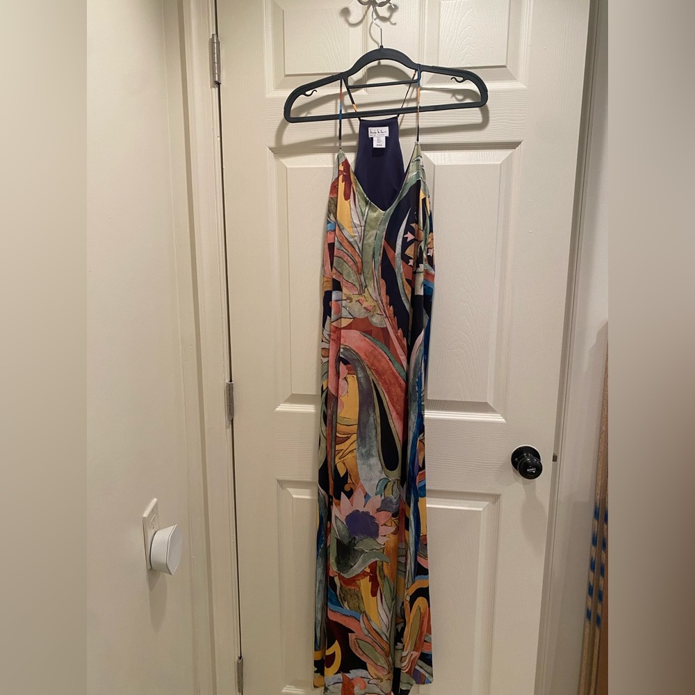 Nicole Miller Abstract Maxi Dress- size 4